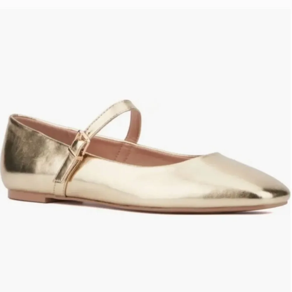 🆕️🩰Page Mary Jane Ballet Flat, Gold, Sz 9